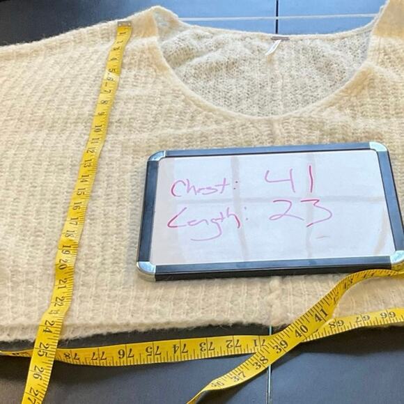 Free People Moonbeam Sweater Size L Alpaca Blend Ivory Boho Slouchy Pullover - Picture 11 of 11